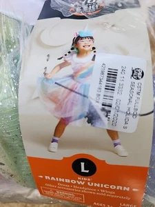 XX 123 Rainbow Unicorn Girls Hyde And Eek Costume Large - Picture 1 of 3