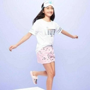More Than Magic Pajama Shorts Girls XL 14/16 Calm Pink Silver Star NWT Sleepwear - Picture 1 of 6
