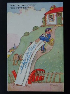 Postman ANGLESEY Llanfairpwllgwyngy..gogogoch - Old G.F Christie Comic Postcard - Foto 1 di 2