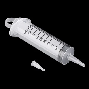 100ML Large Plastic Hydroponics Nutrient Sterile Disposable Measuring Syringe TB - Bild 1 von 6