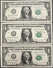 **TRINARY COMBO SET** 3 - $1 2017 KB BLOCK FANCY SERIAL NUMBER NOTES