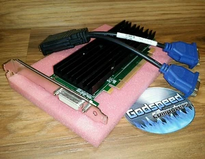 Windows 10 Dell Optiplex 755 760 780 960 980 Tower Quadro Dual VGA Video Card - Picture 1 of 2