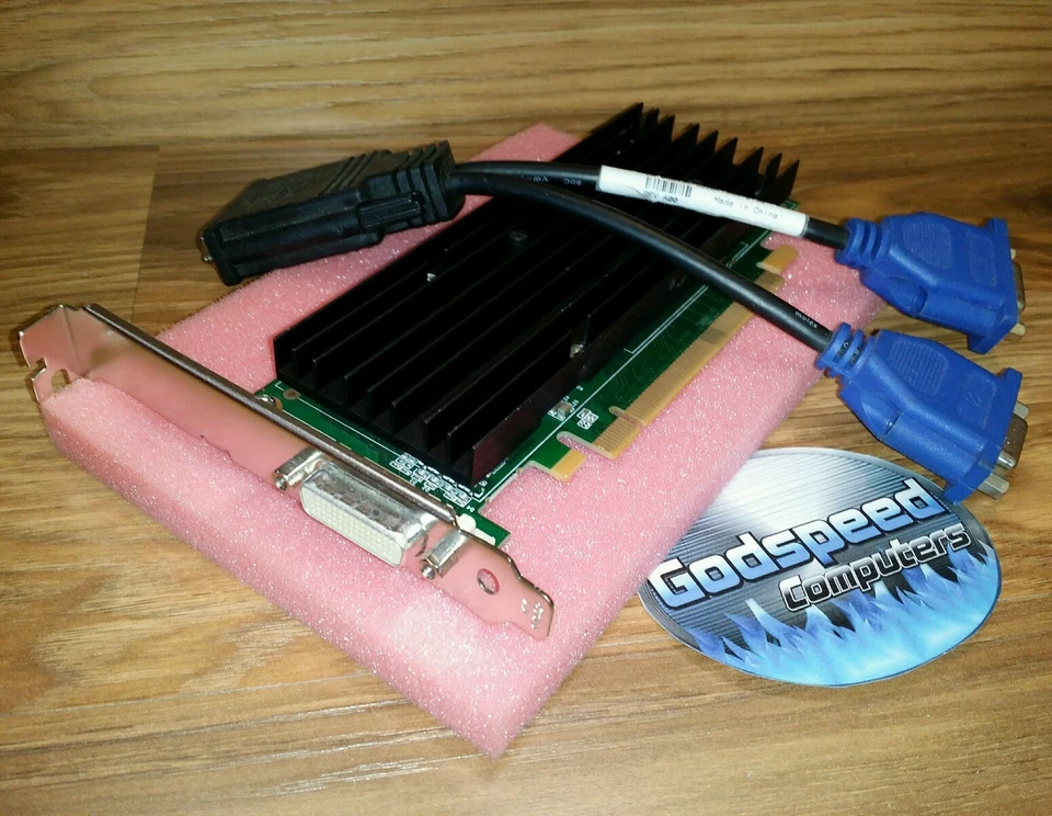 Windows 10 Dell Optiplex GX620 745 360 380 390 Tower Quadro Dual VGA Video Card - Image 1 of 2