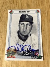 PHIL REGAN AUTOGRAPHED SIGNED 1990 DODGERS TARGET BASEBALL CARD #653