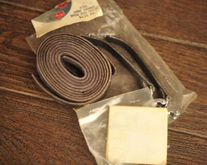 Tanga larga vintage A&T Anderson Thompson correa de cuero para esquí 195 NOS restauración de esquí - Imagen 1 de 8