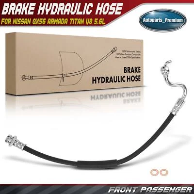 1x Mangueira hidráulica de freio dianteiro direito para Nissan QX56 Armada Titan V8 5.6L - Imagem 1 de 4