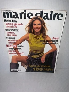 MARIE CLAIRE MAGAZINE SEPTEMBER 2000 MARTINE AUBRY COVER EXCELLENT CONDITION - Imagen 1 de 2
