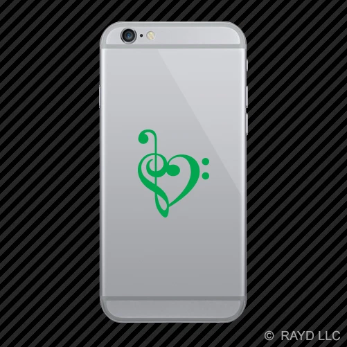 (2x) Pegatina de teléfono celular corazón clave aguda banda móvil femenina muchos colores Foto 1 de 1