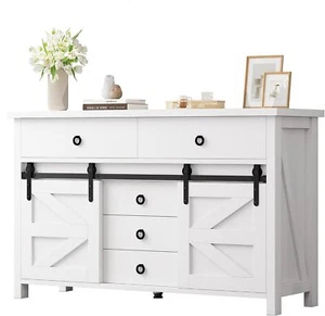 YITAHOME 54" Farmhouse Dresser for Bedroom, Large Modern Chest of Drawers, - Picture 1 of 6