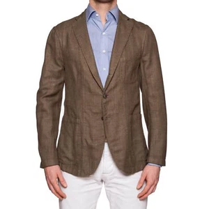 BOGLIOLI "68" Herringbone Virgin Wool-Linen Unconstructed Jacket EU 50 NEW US 40 - Picture 1 of 7