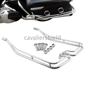 2 soportes de protección de doble riel cromado para alforja para Harley Electra Road Glide 09-13 - Imagen 1 de 12