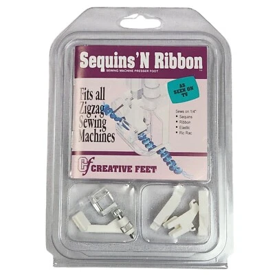 Creative Feet Sequins N Ribbon Sewing Machine Presser Foot Zigzag Sewing Machine - Image 1 of 4