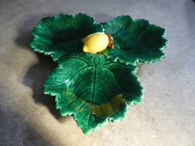 ANCIEN PLAT SERVITEUR - BARBOTINE - CREATION A. FERLAY VALLAURIS -  Diam: 35 cm - Photo 1/4