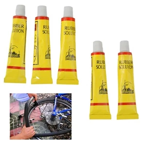 5xBike Tyre Inner Tube Puncture Repair Rubber Cement Bicycle Tire Patch Glue New - Picture 1 of 11