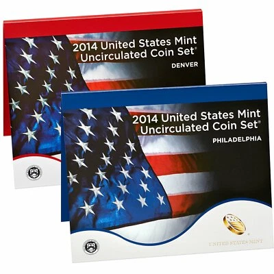 2014 P&D UNCIRCULATED US MINT 28 COINS (U14) W/ ATB, NA & PRES COINS - UNOPENED! - Image 1 of 4