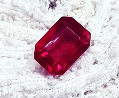 Natural Red Ruby Radiant Cut 6.90 Ct Certified Loose Gemstone With Free Gift - Image 1 of 4