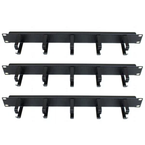 3X 19" 1U Ring Tidy Bars Cable Management for Data Network Cabinet Rack Lan - Picture 1 of 7