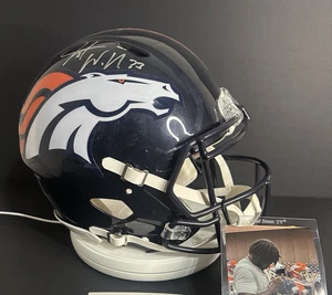 Javonte Williams signed full size helmet-COA-Beckett. Helmet Is In Prefect Cond - Picture 1 of 2