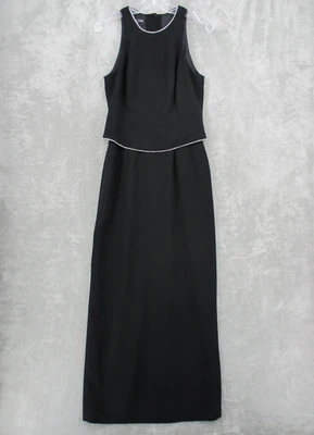 Vestido de noche formal Jones New York vintage para mujer 6 maxi estrás Foto 1 de 4