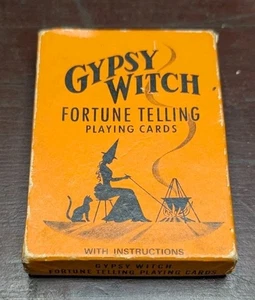 Vintage Gypsy Witch Fortune Telling, 52 Playing Cards, Jokers, Instructions - Picture 1 of 5