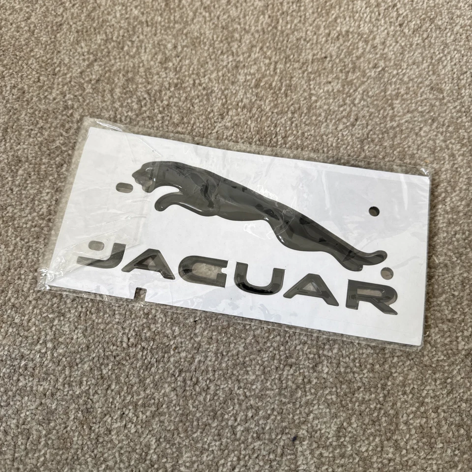 For Jaguar XE XF F-TYPE F-PACE E-PACE XJ XJR Gloss Black Boot Badge Foto 1 de 1
