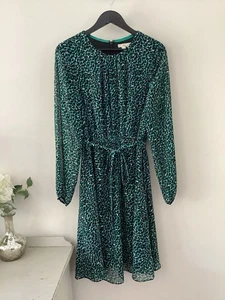 Gorgeous Ladies Boden Green & Black Patterned Dress, UK Size 12R, Good Conditio - Imagen 1 de 5