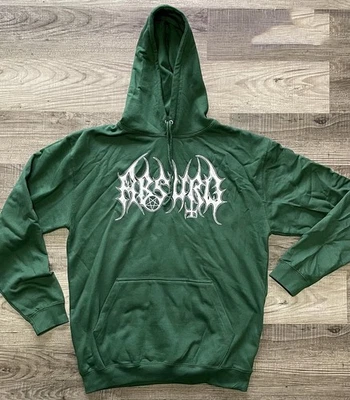 全新 ABSURD Band 标志带 绿色 连帽衫 衬衫 JU927 — 第 1/3 张图片