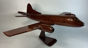Lockheed P-3 Orion Aircraft Mahogany Wood  Model FOR REPAIR - MISSING ENGINE - Picture 1 of 15