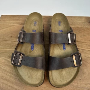 Nuevas Sandalias Para Hombre Arizona Birkenstock Habana Plantilla Suave Slides Talla EU 43 Reg - Imagen 1 de 8