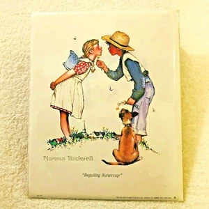 Norman Rockwell "Beguiling Buttercup" 8x10 Print - Boy Girl Kiss - Picture 1 of 3