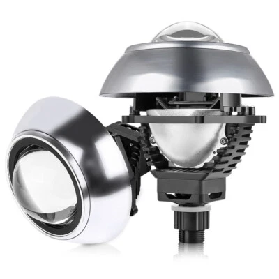 110W 3.0'' Bi LED Projector Lens Hi/Lo Beam Headlight Kit Retrofit 6000K White - Image 1 of 4