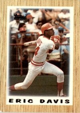 1987 Topps Major League Leaders Eric Davis Baseball Cards #4