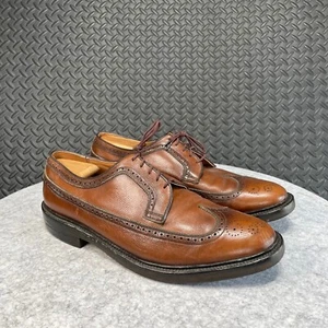 Vintage MASON Executive Imperials Brown Leather Wingtip Dress Shoes Men's 12 - Picture 1 of 10
