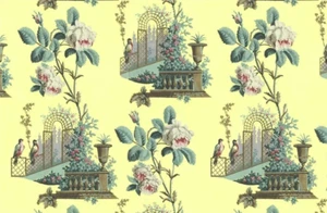 DESIGNERS GUILD CURTAIN FABRIC DESIGN Ornamental Garden 2 METRES MIMOSA COTTON - Picture 1 of 6