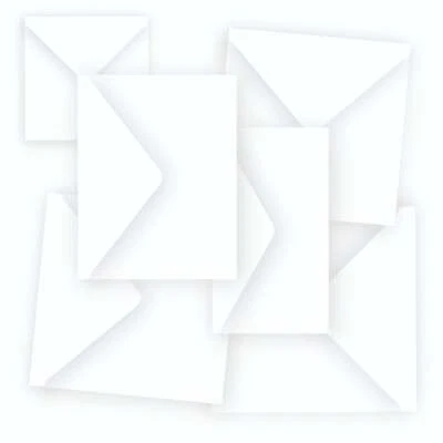 STELLA WEDS Envelopes White Gummed Diamond Flap Small Large Cards Wedding Invitations 100gsm