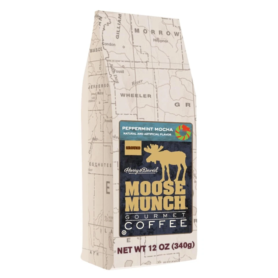 Moose Munch Peppermint Mocha Flavored Gourmet Ground Coffee - 12 oz - Image 1 of 1