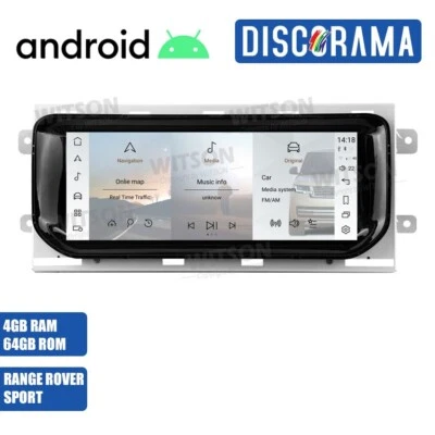 AUTORADIO ANDROID 4/64GB RANGE ROVER SPORT 2013-2020 STEREO AUTO TOUCH WIFI NAVI - Immagine 1 di 4