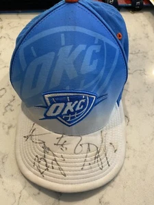 NBA Oklahoma City OKC Thunder Autograph Draft Cap Hat Jackson Ibaka Sefolosha - Picture 1 of 8