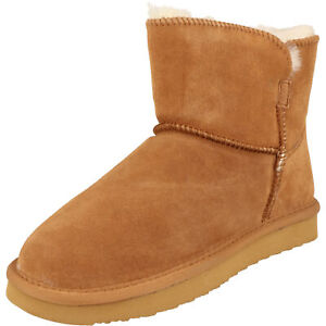 Piece Of Mind Damen Schuhe Winter Mid-Cut Leder Boots 264-695 gefüttert Chestnut