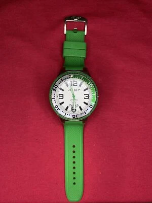 JET SET Buzos Reloj Verde Correa Silicona Día/Fecha Corona Atornillada J5444 Foto 1 de 3