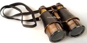 Maritim Marine Antik Fernglas Fernglas mit Ledergürtel - Bild 1 von 3