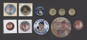 1963-1978 AL KALINE COKE CAPS TOPPS SALADA COINS MLBPA PINBACK PINS 11 DIFFERENT - Picture 1 of 2