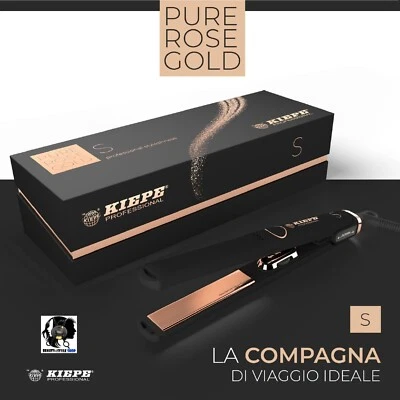 PIASTRA CAPELLI PROFESSIONALE KIEPE PURE ROSE GOLD S LISCIANTE NANO TITANIO - Immagine 1 di 4