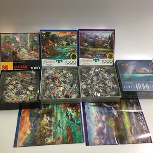 Lot 4 - 1000 Pc Puzzles Inspirations Spring Island Life Afternoon Italy Refuge - Picture 1 of 7