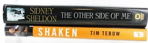 2 Books. Shaken by Tim Tebow and Other Side Of Me by Sidney Sheldon. Hardback - Imagen 1 de 2