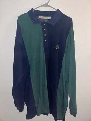 BUGLE BOY COMPANY RUGBY MENS VINTAGE  LONG SLEEVE POLO SHIRT  SIZE 2XL NWOT - Image 1 of 4