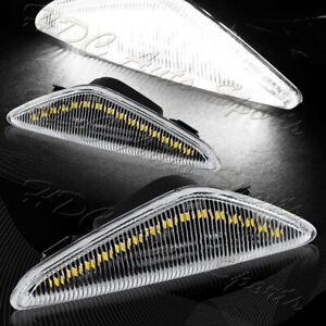 For BMW F25 X3 E70 X5 X6 Clear Lens White LED Turn Signal Side Marker Light Lamp