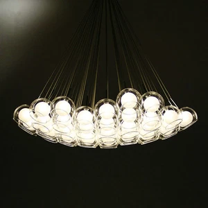 Modern Clear Glass Bubble Ball Sphere Chandelier Pendant Ceiling Light Lamp - Picture 1 of 5