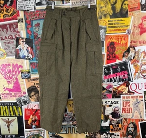 VTG Niemann Co Pants Mens 32x30 Military Heavy Wool Field Cargo 60s German - Picture 1 of 17