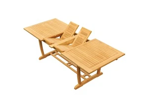 94" RECTANGLE MASC TABLE A GRADE TEAK WOOD GARDEN OUTDOOR DINING FURNITURE PATIO - Picture 1 of 3